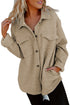 Lattice Texture Retro Flap Pocket Button Shacket